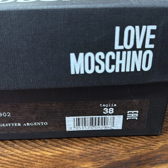 Love Moschino Glitter Argento Ankle Boots - Picture 9 of 11